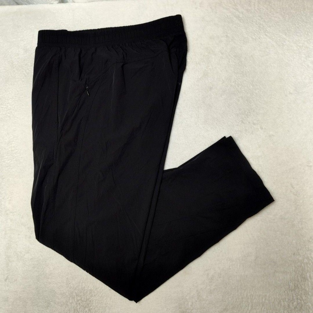 Rhone Jogger Pants Mens XL Black Woven Zip Pocket Drawstring Tapered Stretch‎